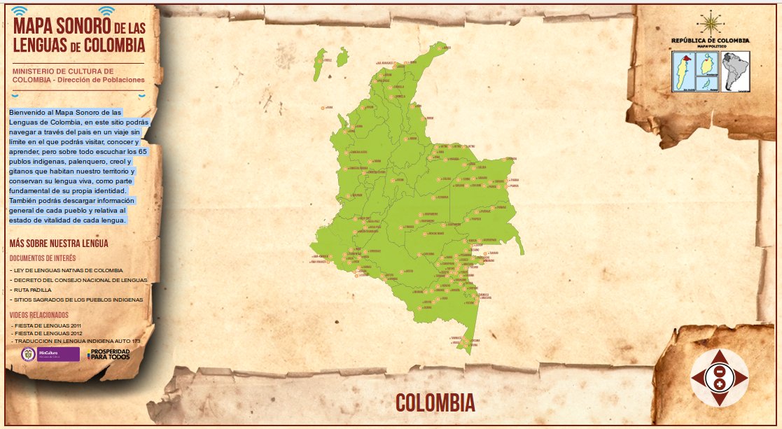 imagen alusiva a Mapa Sonoro de Lenguas Nativas 